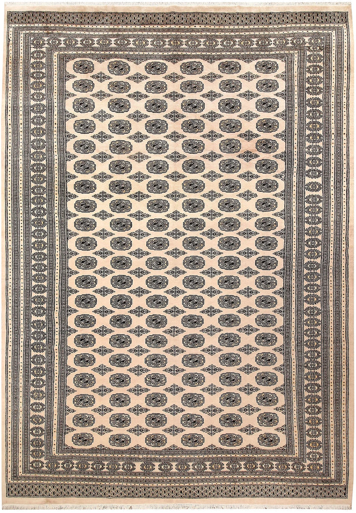 Brown Pakistani Bokhara Rug 8' 11" x 12' 7" Hand-Knotted | No. QA67802