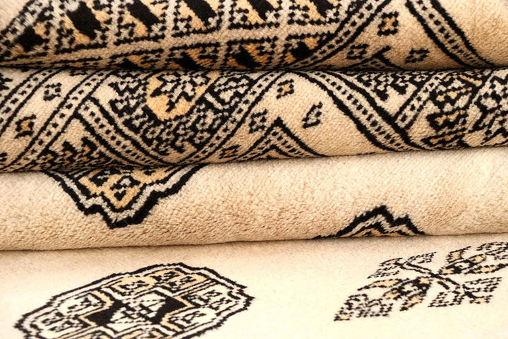 Brown Pakistani Bokhara Rug 7' 10" x 11' 9" Hand-Knotted | No. QA67815