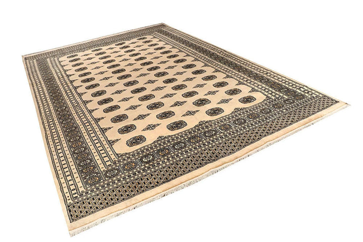 Brown Pakistani Bokhara Rug 7' 10" x 11' 9" Hand-Knotted | No. QA67815