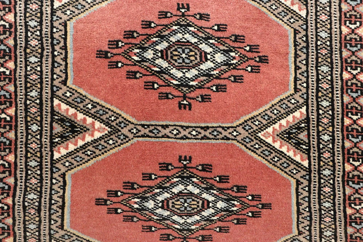 Light Salmon Pakistani Jaldar Runner 2' 4" x 9' Hand-Knotted | No. QA67947
