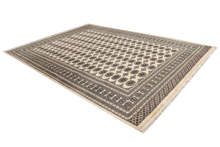 Brown Pakistani Bokhara Rug 9' x 12' 5" Hand-Knotted | No. QA68337