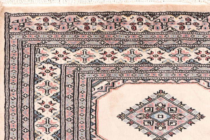 Brown Pakistani Jaldar Rug 3' 1" x 6' 2" Hand-Knotted | No. QA68606