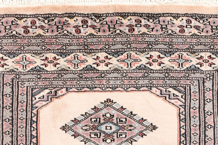 Brown Pakistani Jaldar Rug 3' 1" x 6' 2" Hand-Knotted | No. QA68606