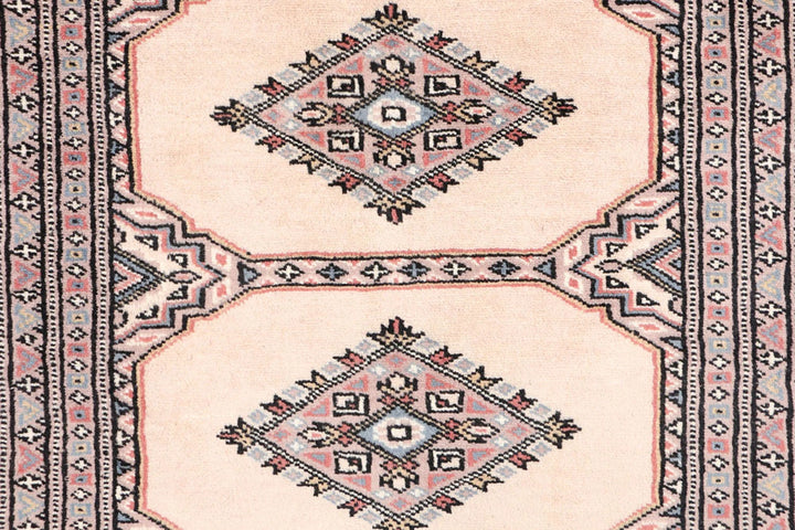 Brown Pakistani Jaldar Rug 3' 1" x 6' 2" Hand-Knotted | No. QA68606