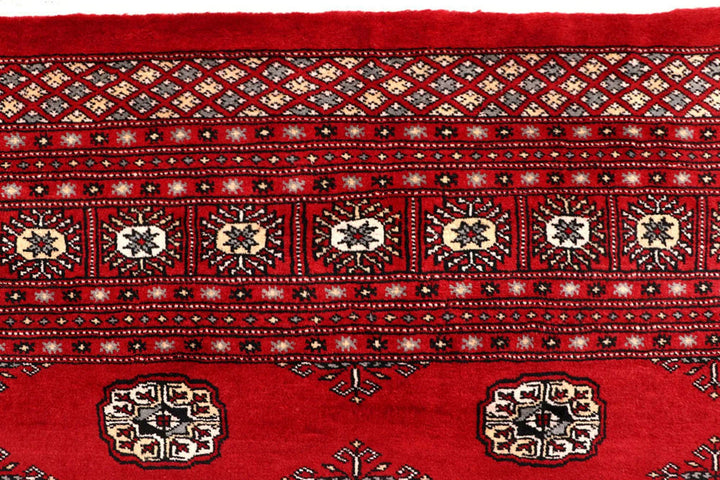 Red Bokhara Rug 8' 2" x 10' " Hand-Knotted | No. QA68620