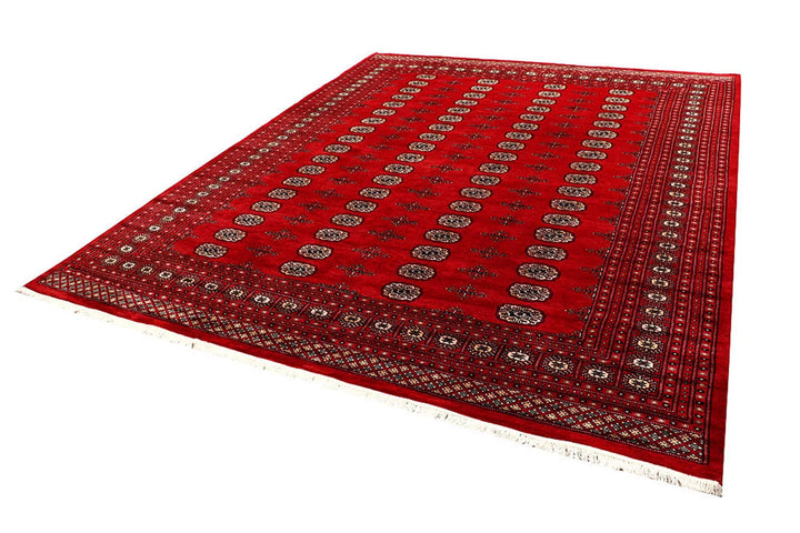 Red Bokhara Rug 8' 2" x 10' " Hand-Knotted | No. QA68620