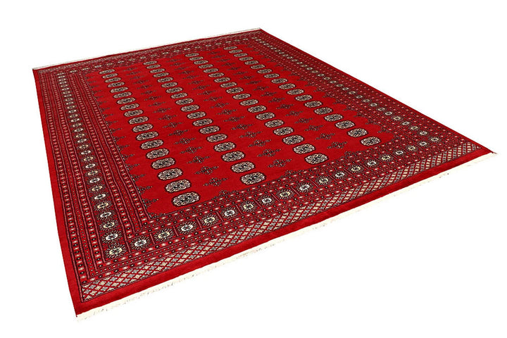 Red Bokhara Rug 8' 2" x 10' " Hand-Knotted | No. QA68620
