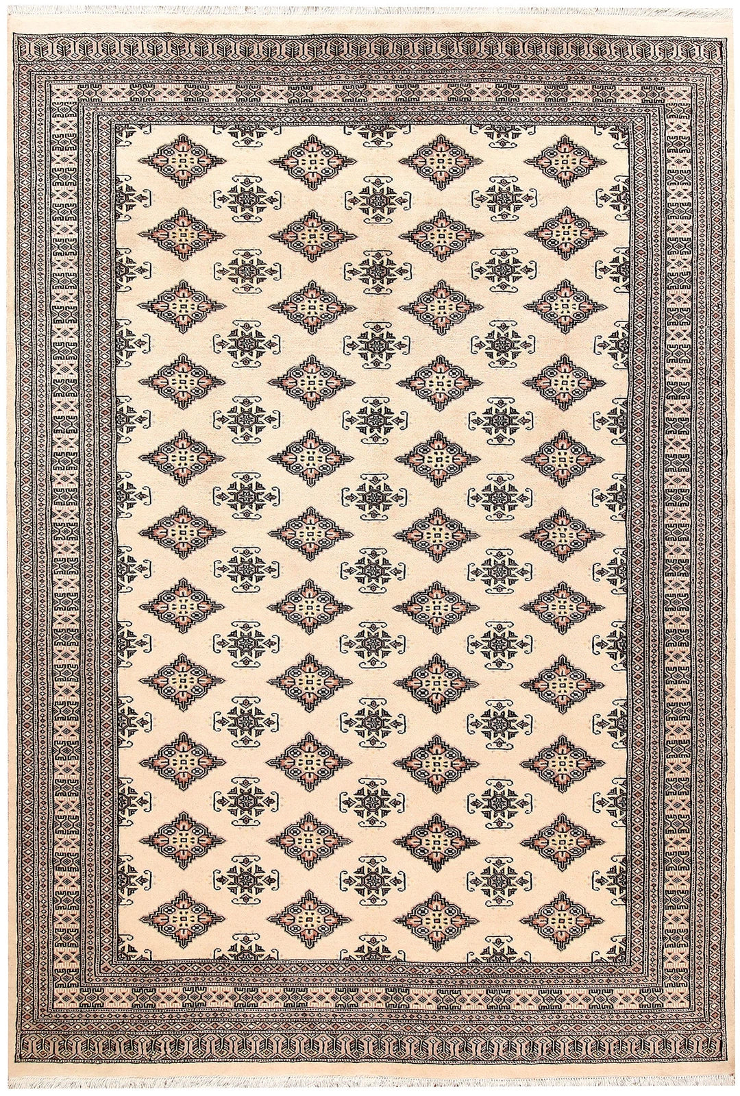 Yellow Pakistani Jaldar Rug 6' 2" x 8' 11" Hand-Knotted | No. QA68681