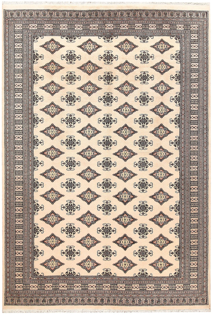 Yellow Pakistani Jaldar Rug 6' 2" x 8' 11" Hand-Knotted | No. QA68681
