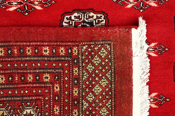 Red Bokhara Rug 9' 1" x 12' 6" Hand-Knotted | No. QA68815