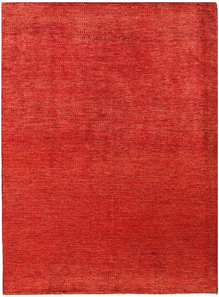 Orange Pakistani Gabbeh Rug 4' 11" x 6' 7" Hand-Knotted | No. QA68844