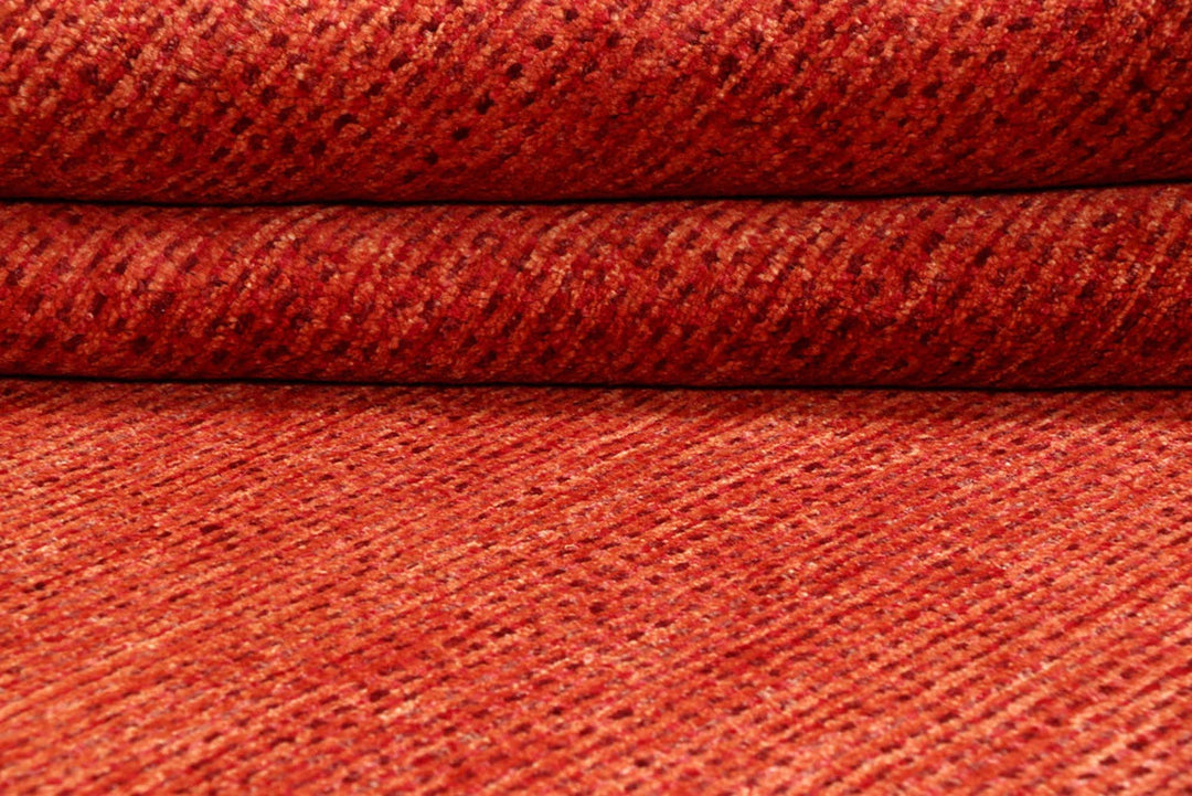 Orange Pakistani Gabbeh Rug 4' 11" x 6' 7" Hand-Knotted | No. QA68844