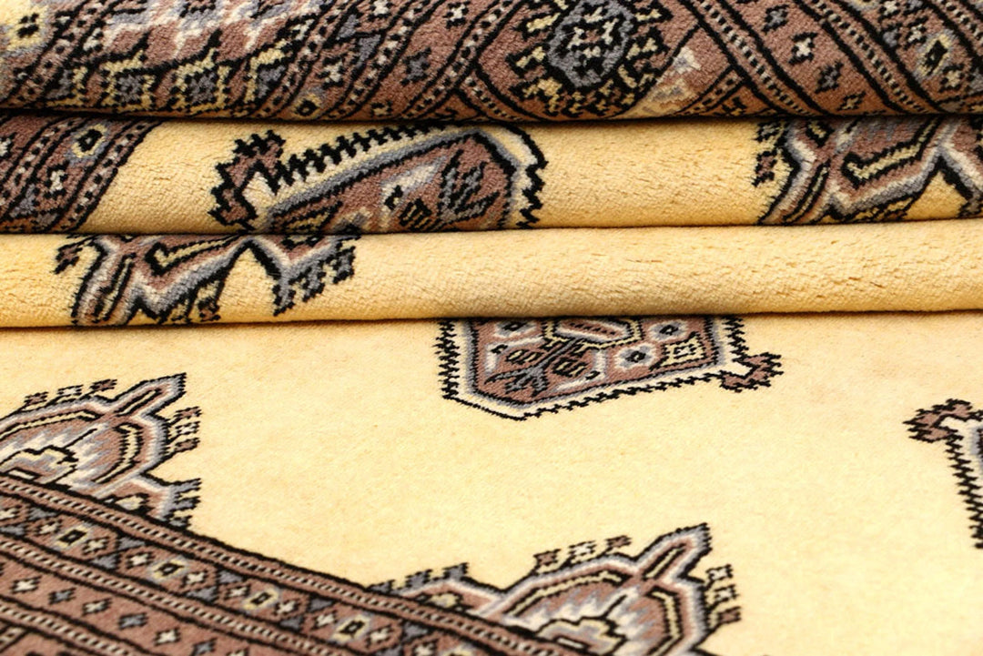 Brown Pakistani Jaldar Rug 4' 11" x 8' 2" Hand-Knotted | No. QA68871