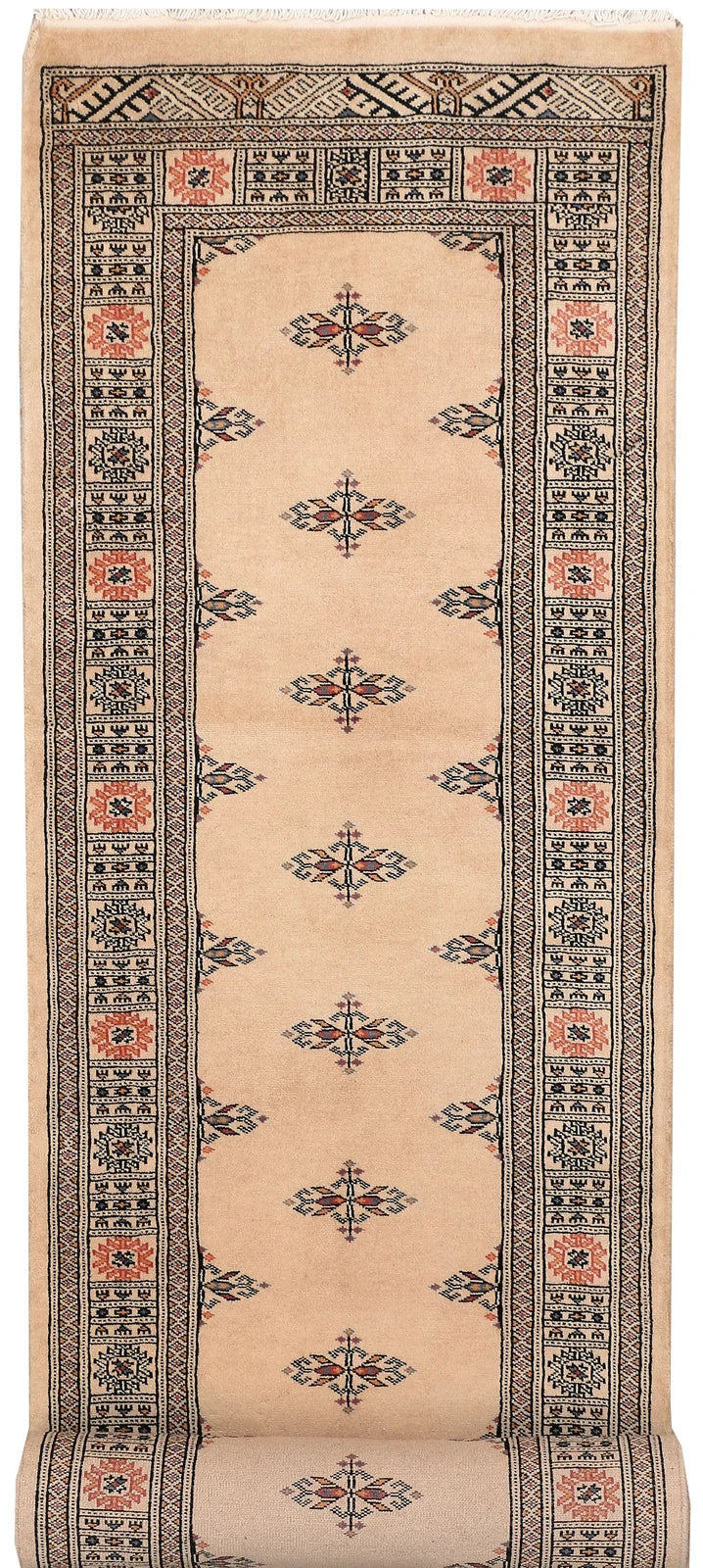 Brown Pakistani Butterfly Rug 2' 7" x 11' 7" Hand-Knotted | No. QA68892