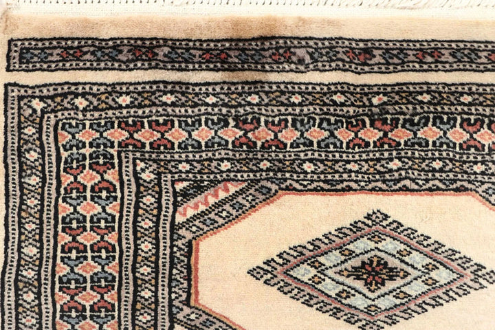 Brown Pakistani Jaldar Rug 2' 3" x 9' 4" Hand-Knotted | No. QA69206