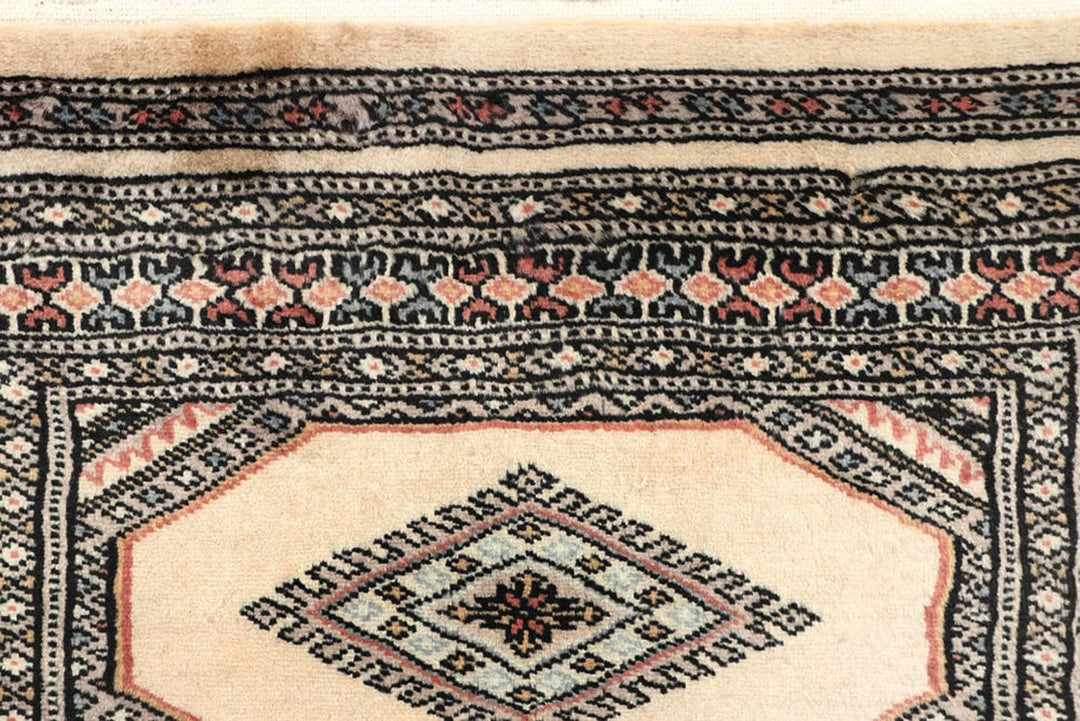 Brown Pakistani Jaldar Rug 2' 3" x 9' 4" Hand-Knotted | No. QA69206