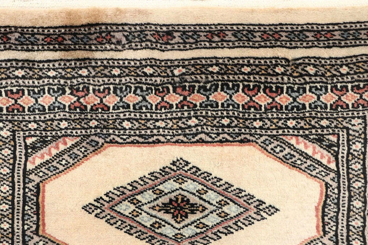 Brown Pakistani Jaldar Rug 2' 3" x 9' 4" Hand-Knotted | No. QA69206