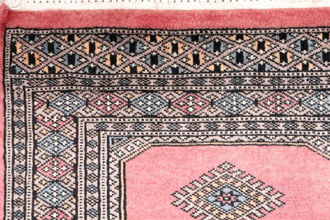 Dark Salmon Pakistani Jaldar Runner 2' x 6'6" Hand-Knotted | No. QA69602