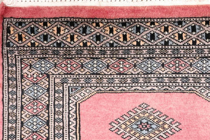 Dark Salmon Pakistani Jaldar Runner 2' x 6'6" Hand-Knotted | No. QA69602