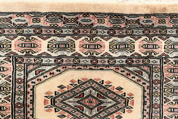 Brown Pakistani Jaldar Rug 2' 4" x 8' 10" Hand-Knotted | No. QA70642
