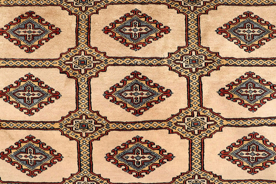 Bisque Pakistani Jaldar Rug 8' 3" x 11' Hand-Knotted | No. QA71122