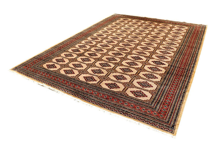 Bisque Pakistani Jaldar Rug 8' 3" x 11' Hand-Knotted | No. QA71122