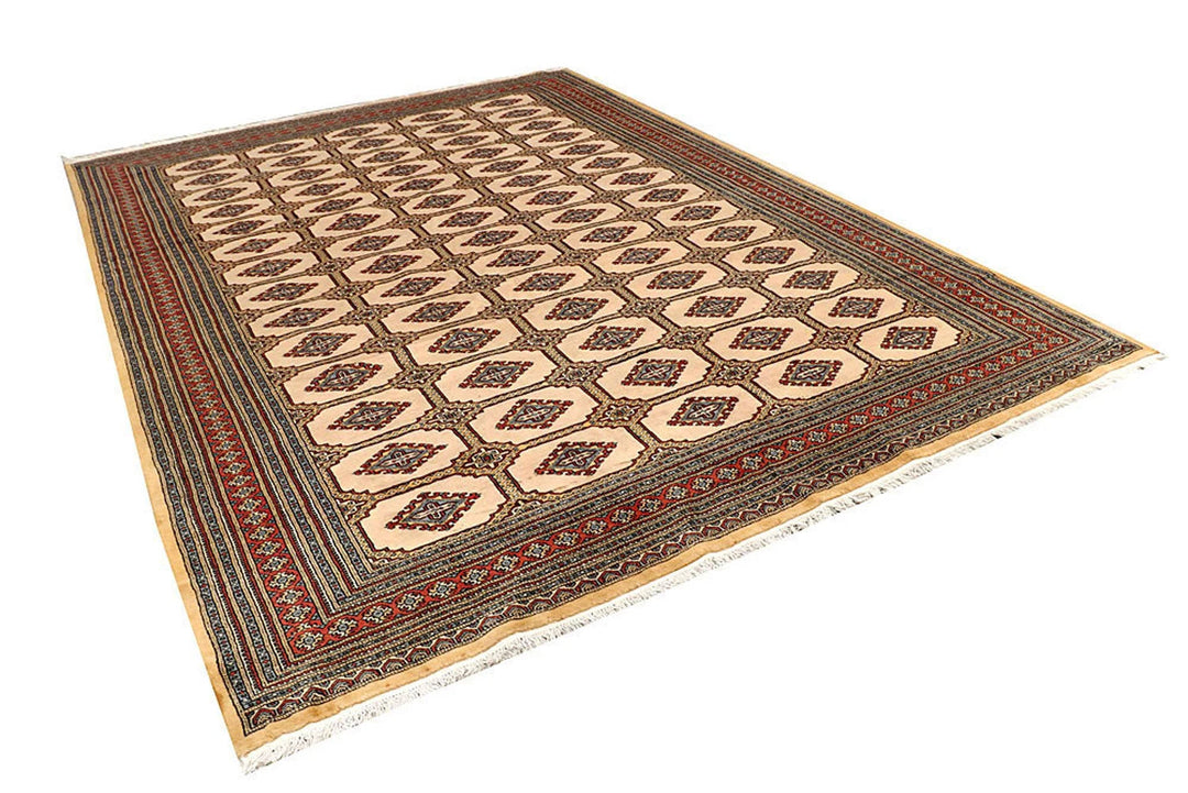 Bisque Pakistani Jaldar Rug 8' 3" x 11' Hand-Knotted | No. QA71122