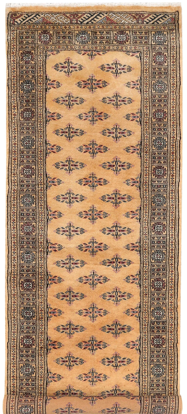 Yellow Pakistani Butterfly Rug 2' 7" x 7' 1" Hand-Knotted | No. QA71899