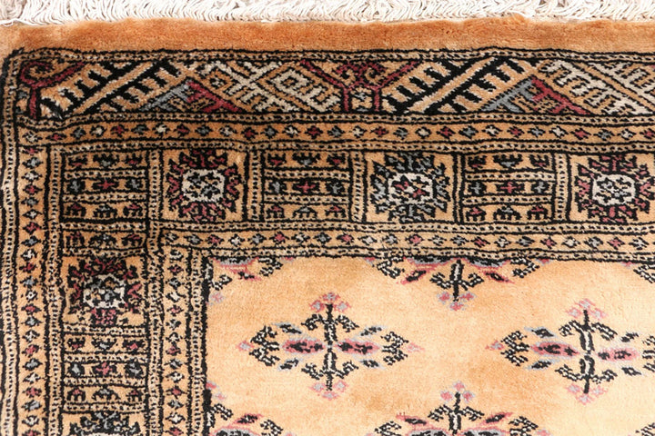 Yellow Pakistani Butterfly Rug 2' 7" x 7' 1" Hand-Knotted | No. QA71899