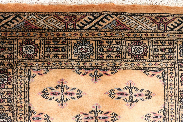 Yellow Pakistani Butterfly Rug 2' 7" x 7' 1" Hand-Knotted | No. QA71899