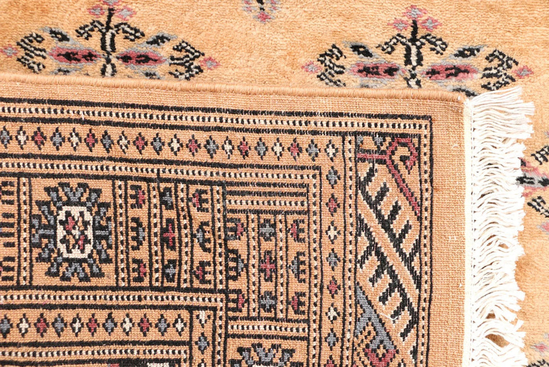Yellow Pakistani Butterfly Rug 2' 7" x 7' 1" Hand-Knotted | No. QA71899