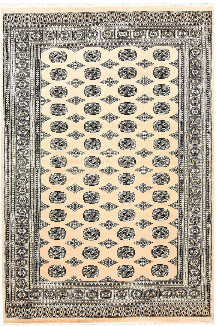 Brown Pakistani Bokhara Rug 6' x 8'11" Hand-Knotted | No. QA72256