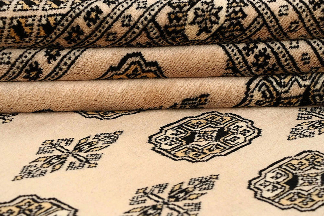 Brown Pakistani Bokhara Rug 6' x 8'11" Hand-Knotted | No. QA72256