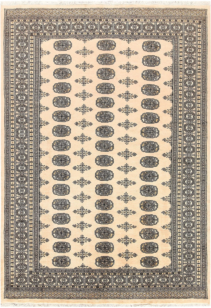 Brown Bokhara Rug 5' 11" x 8' 6" Hand-Knotted | No. QA72316
