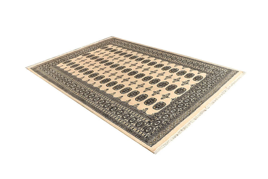 Brown Bokhara Rug 5' 11" x 8' 6" Hand-Knotted | No. QA72316