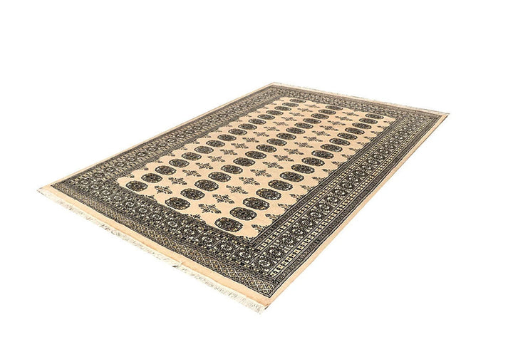 Brown Bokhara Rug 5' 11" x 8' 6" Hand-Knotted | No. QA72316