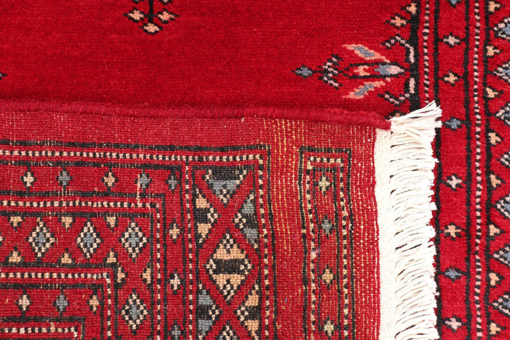Dark Red Pakistani Butterfly Rug 2' 1" x 6' 4" Hand-Knotted | No. QA72358