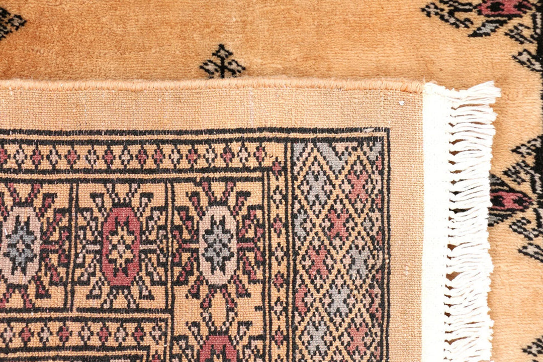 Yellow Pakistani Butterfly Rug 2' 7" x 6' 3" Hand-Knotted | No. QA72389