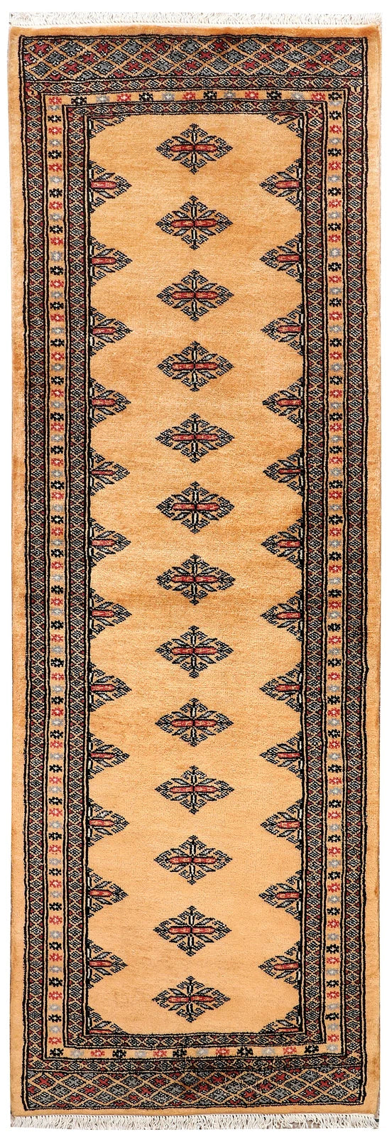 Brown Pakistani Butterfly Rug 2' 1" x 6' 2" Hand-Knotted | No. QA72398