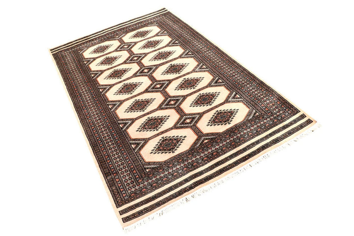Brown Jaldar Rug 4' 1" x 6' 6" Hand-Knotted | No. QA72617