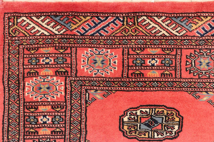 Red Bokhara Rug 2' 7" x 10' 8" Hand-Knotted | No. QA73365