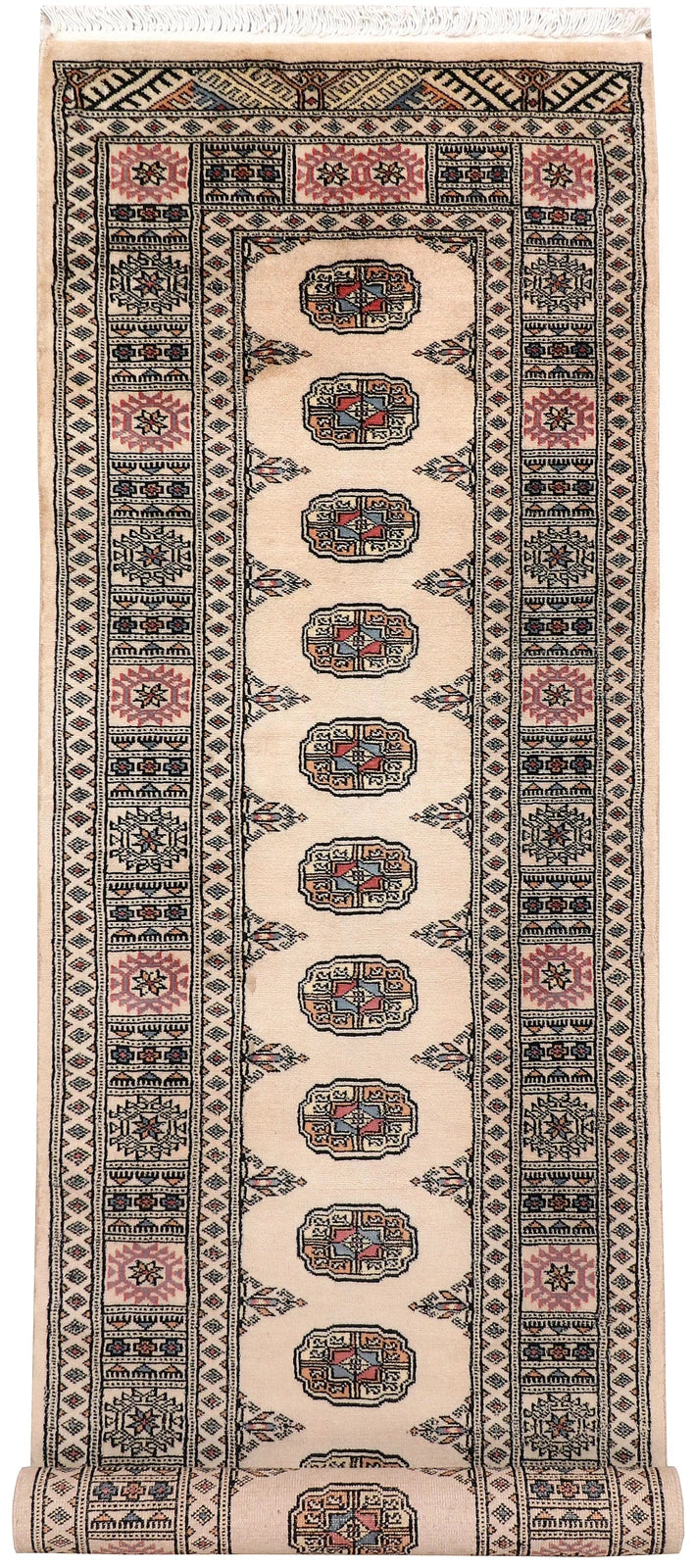 Brown Pakistani Bokhara Rug 2' 6" x 7' 9" Hand-Knotted | No. QA74055