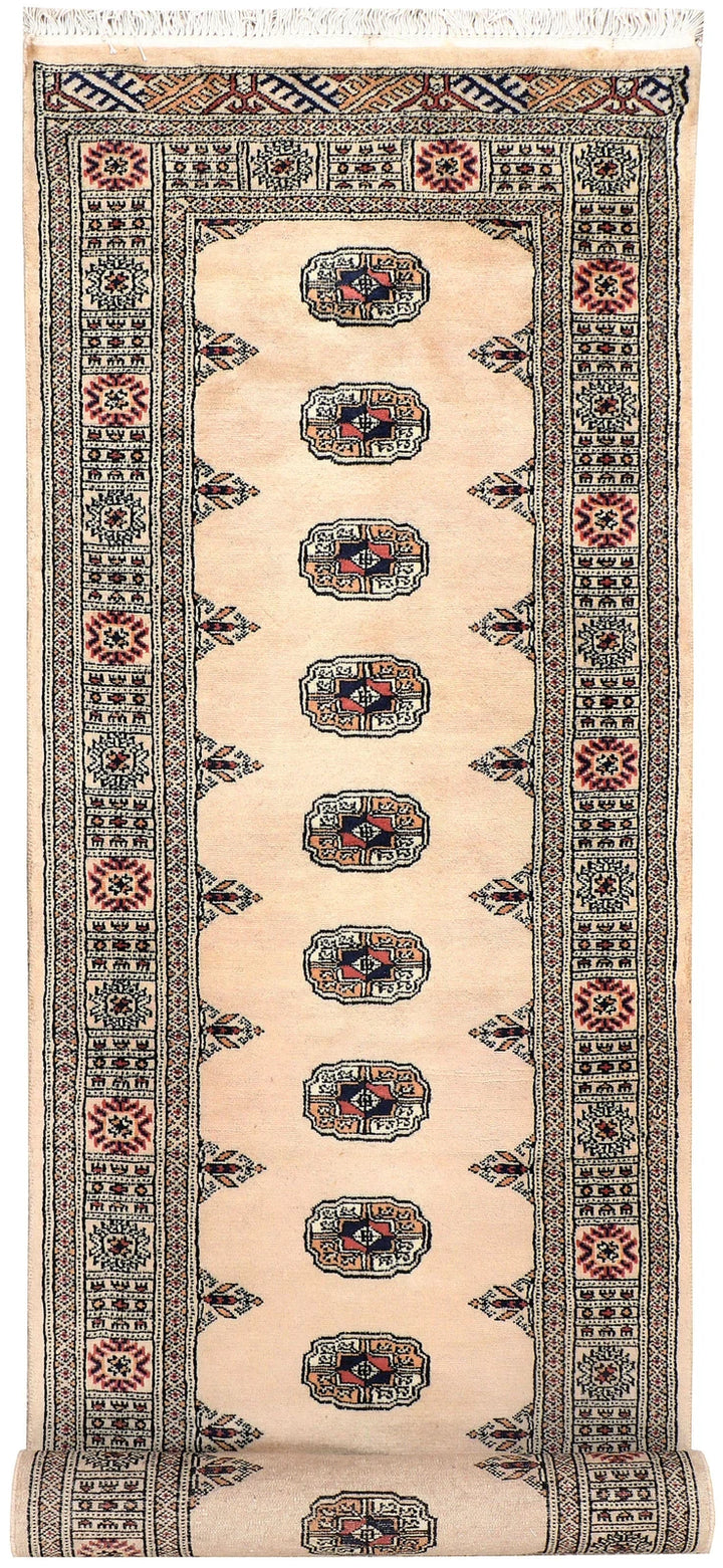 Brown Pakistani Bokhara Rug 2' 7" x 6' 10" Hand-Knotted | No. QA74633
