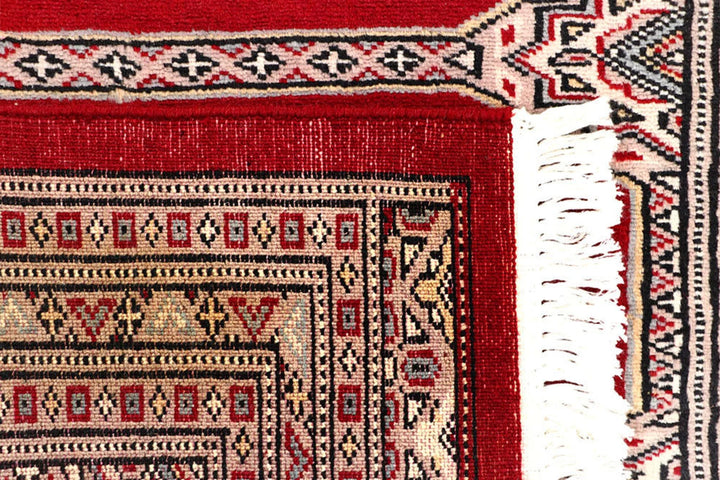 Firebrick Red Pakistani Jaldar Runner 2' 7" x 10' 6" Hand-Knotted | No. QA74765