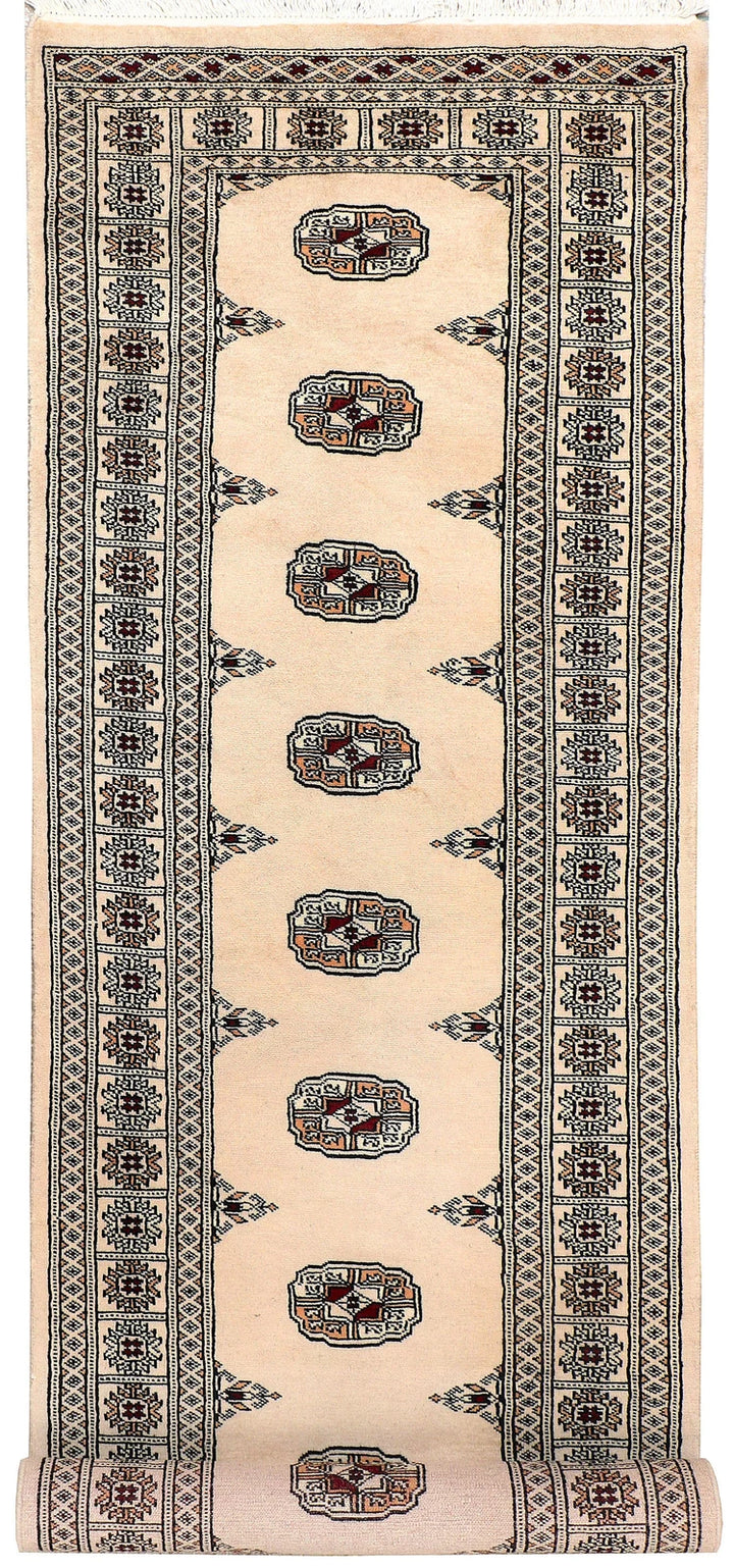 Brown Pakistani Bokhara Rug 2' 7" x 9' 10" Hand-Knotted | No. QA75024
