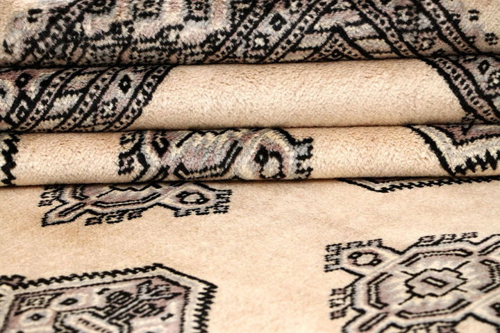 Brown Pakistani Jaldar Rug 6' 7" x 8' 2" Hand-Knotted | No. QA75278