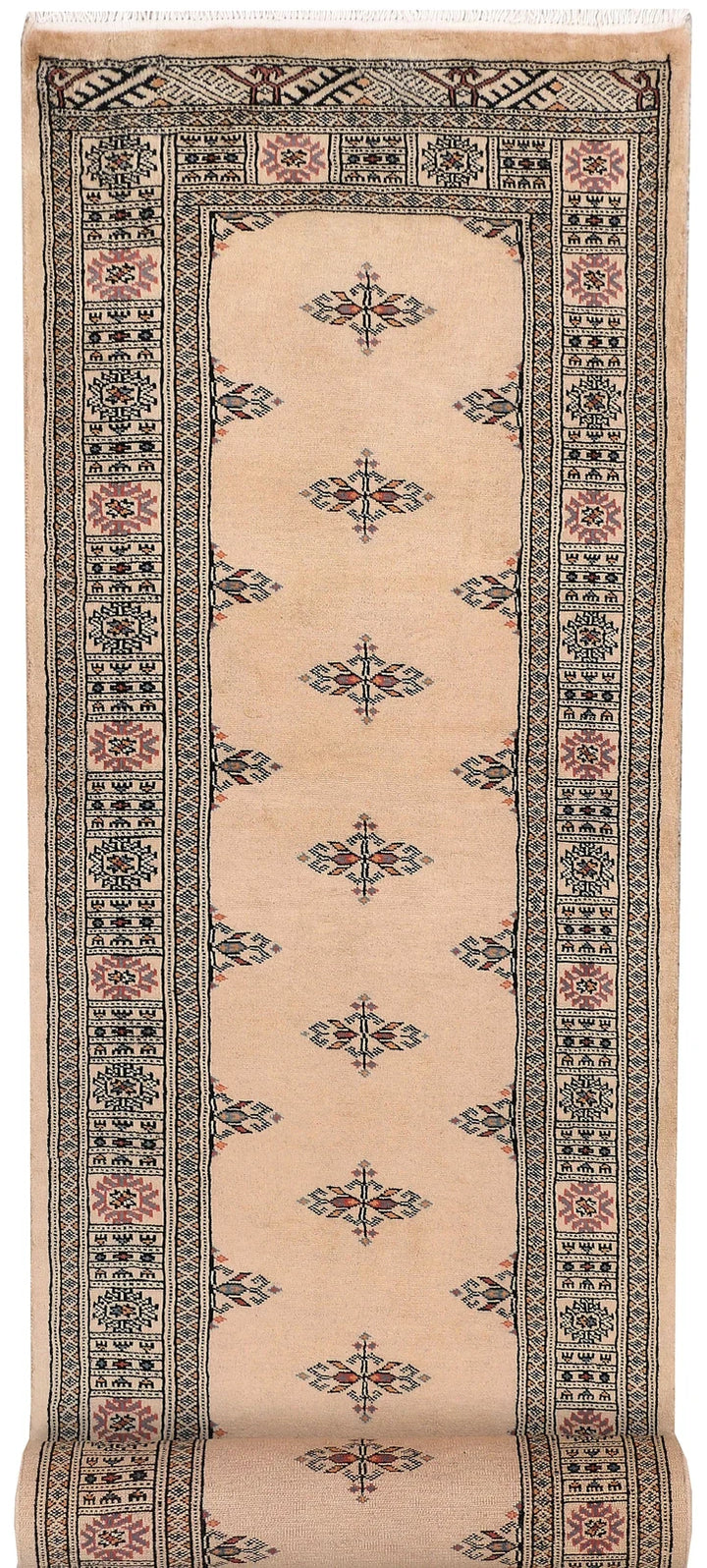 Brown Pakistani Butterfly Rug 2' 7" x 11' 11" Hand-Knotted | No. QA75407
