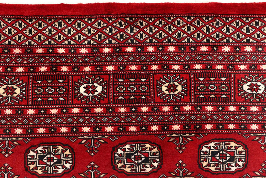 Red Bokhara Rug 8' x 10' 4" Hand-Knotted | No. QA75476