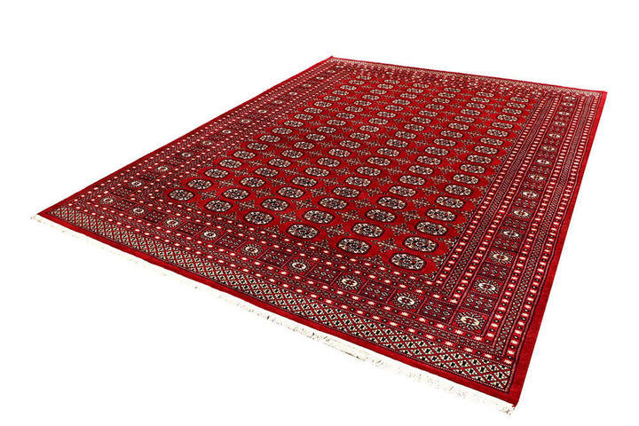 Red Bokhara Rug 8' x 10' 4" Hand-Knotted | No. QA75476