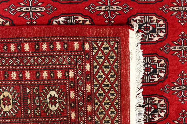 Red Bokhara Rug 8' x 10' 4" Hand-Knotted | No. QA75476